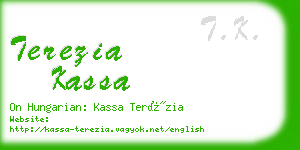 terezia kassa business card